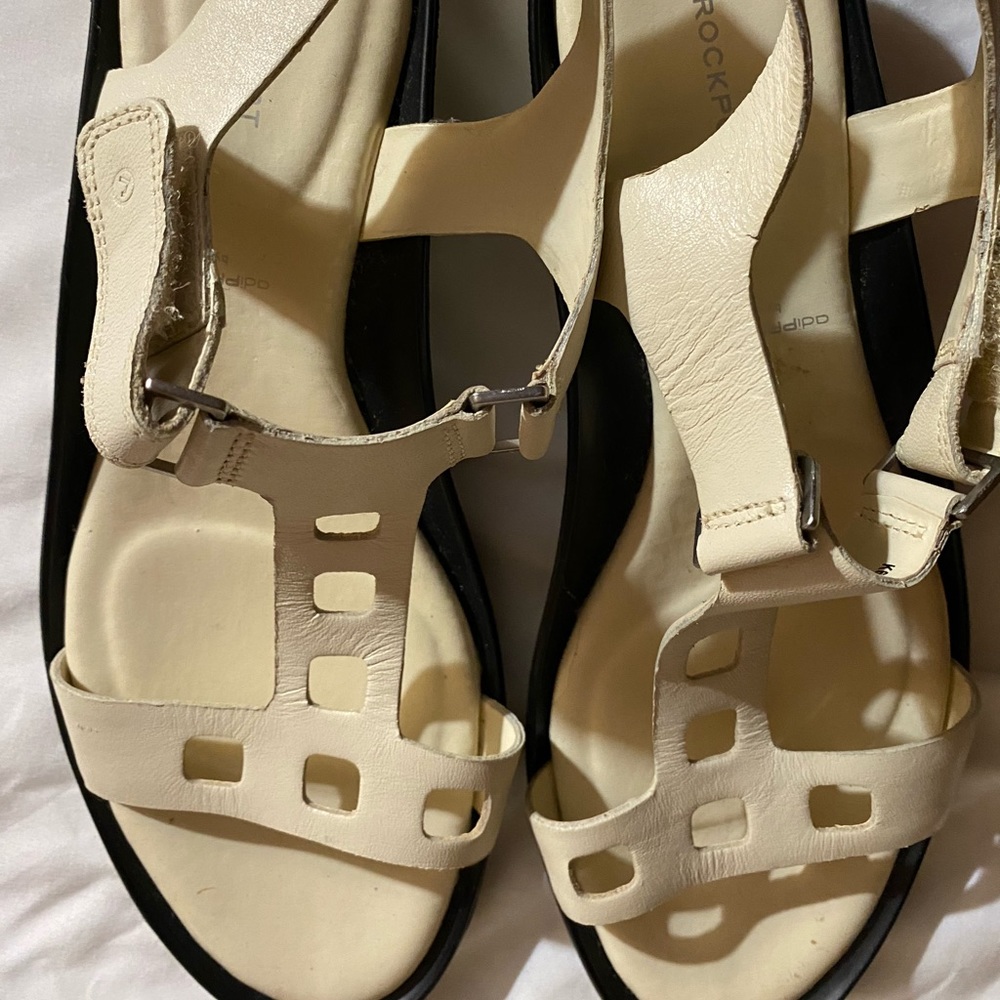 Cream colored sandals. Dressy